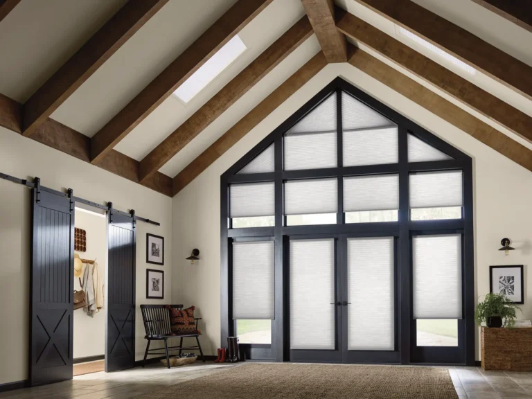 Applause Hunter Douglas Shades on Specialty Shaped Windows Triangle Window and Trapezoid Window