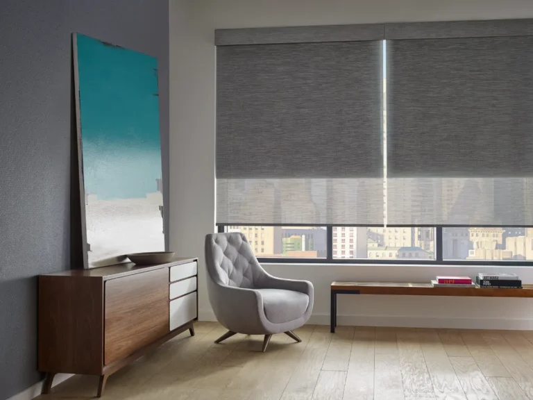 Hunter Douglas Designer Screen Shades Duolite Providing light filter and room darkening available through Ambassador Blind N Shutter in Grand Junction Colorado