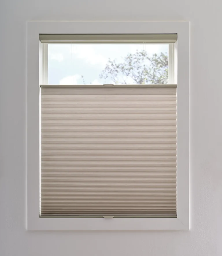 Duette Top Down Bottom Up Hunter Douglas Shades Light Rise operating system allows easy manual operation of energy efficient shade