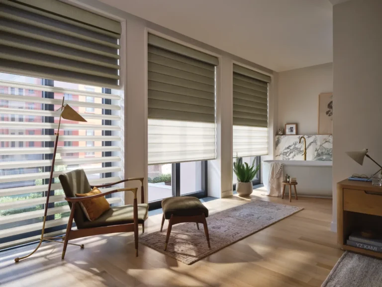 Hunter Douglas Motorized ADuex Pirouette with black out liner