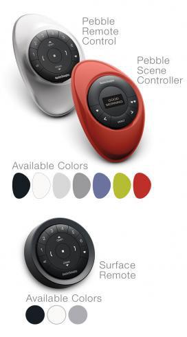 Detailed Image of Hunter Douglas powerview pebble remotes for motorized shades